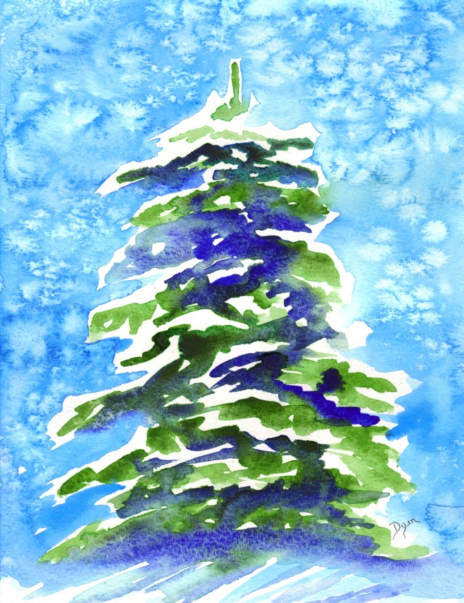 holiday snow tree