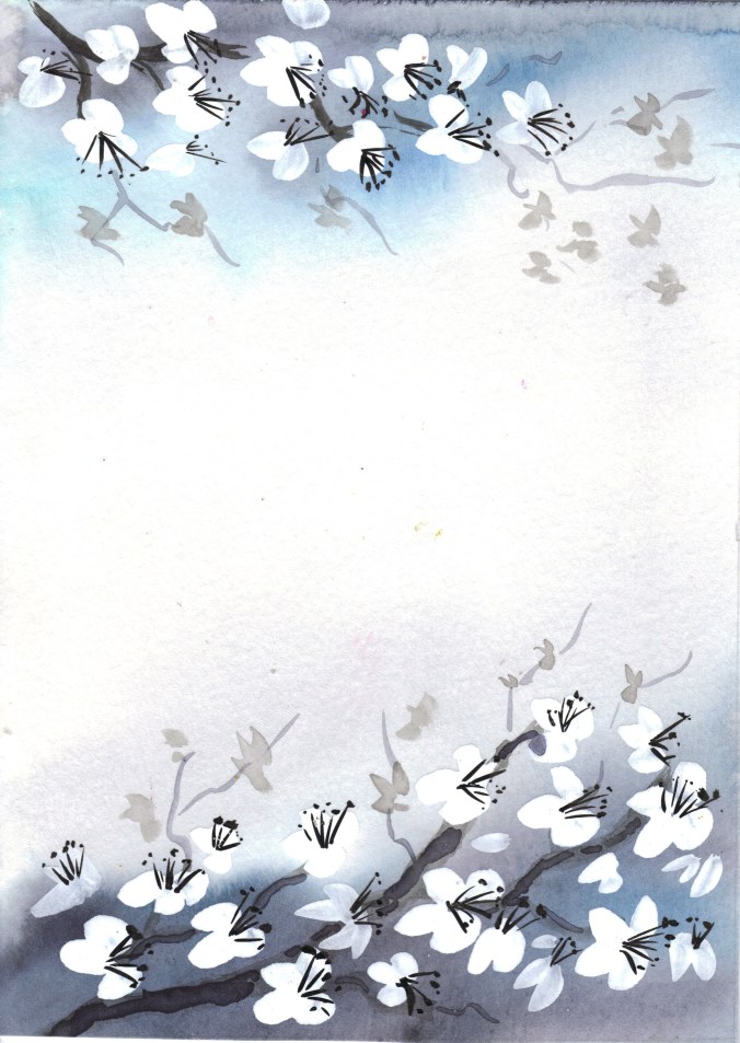 cherry blossom 5 x 7