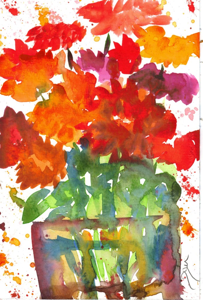 Farmer's Market Zinnias