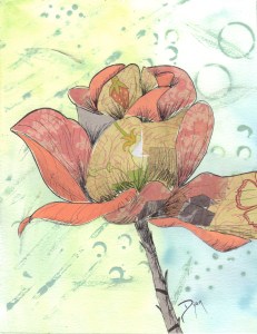 Stained Glass Rose 2