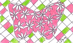 Index card butterfly prep