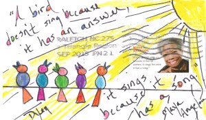 Index card Maya angelou