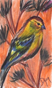 Index card Goldfinches