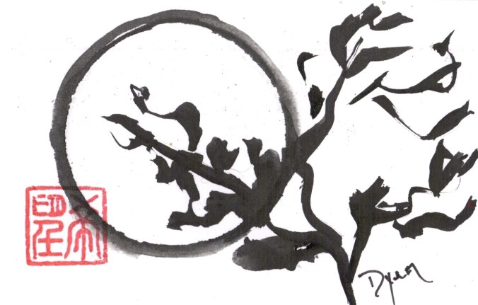 Index card winter moon