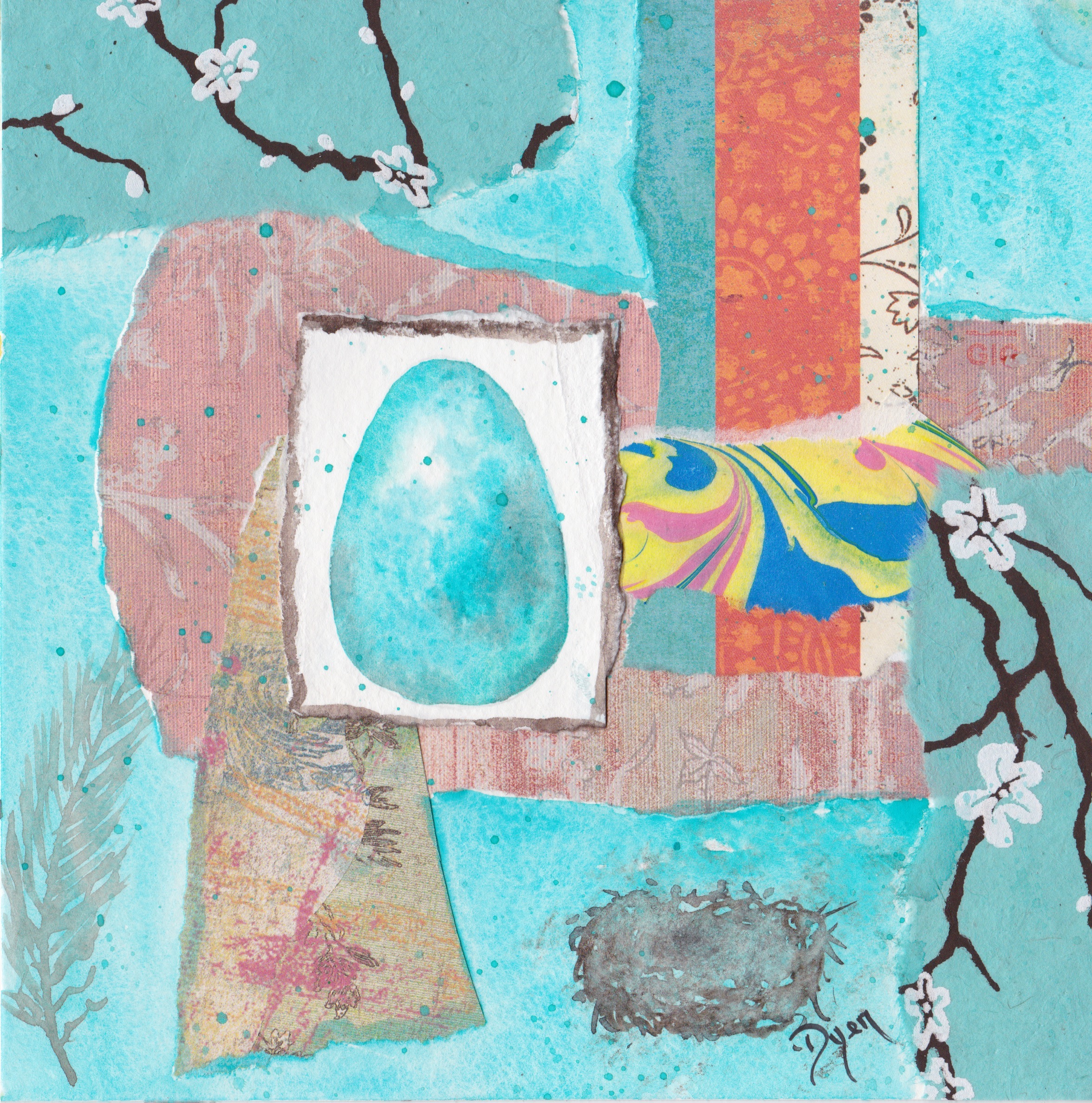 Bird egg blue bird